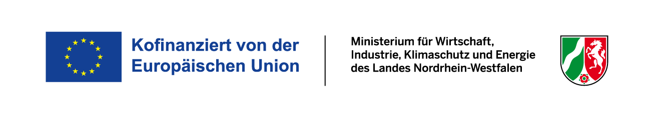 Förderlogos EFRE und NRW Ministerium Wirtschaft