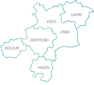 Karte der Projekt-RegionWestfalen